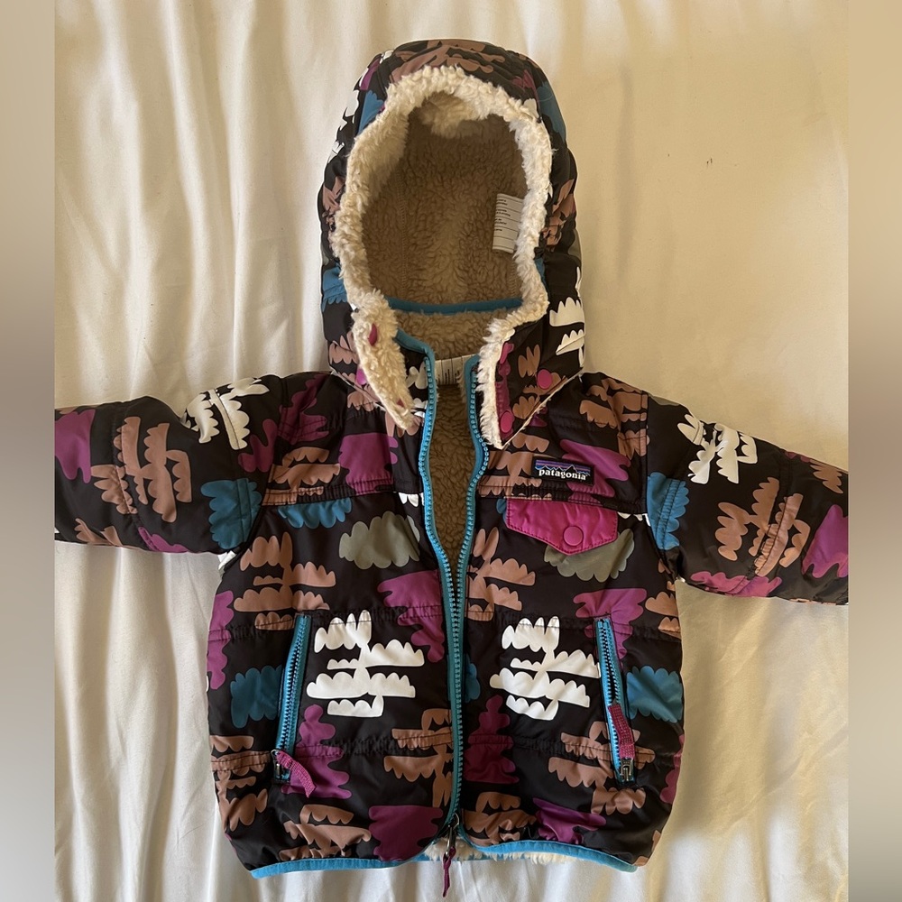Patagonia toddler Multicolor Tribble Jacket with Pink and Blue Accents